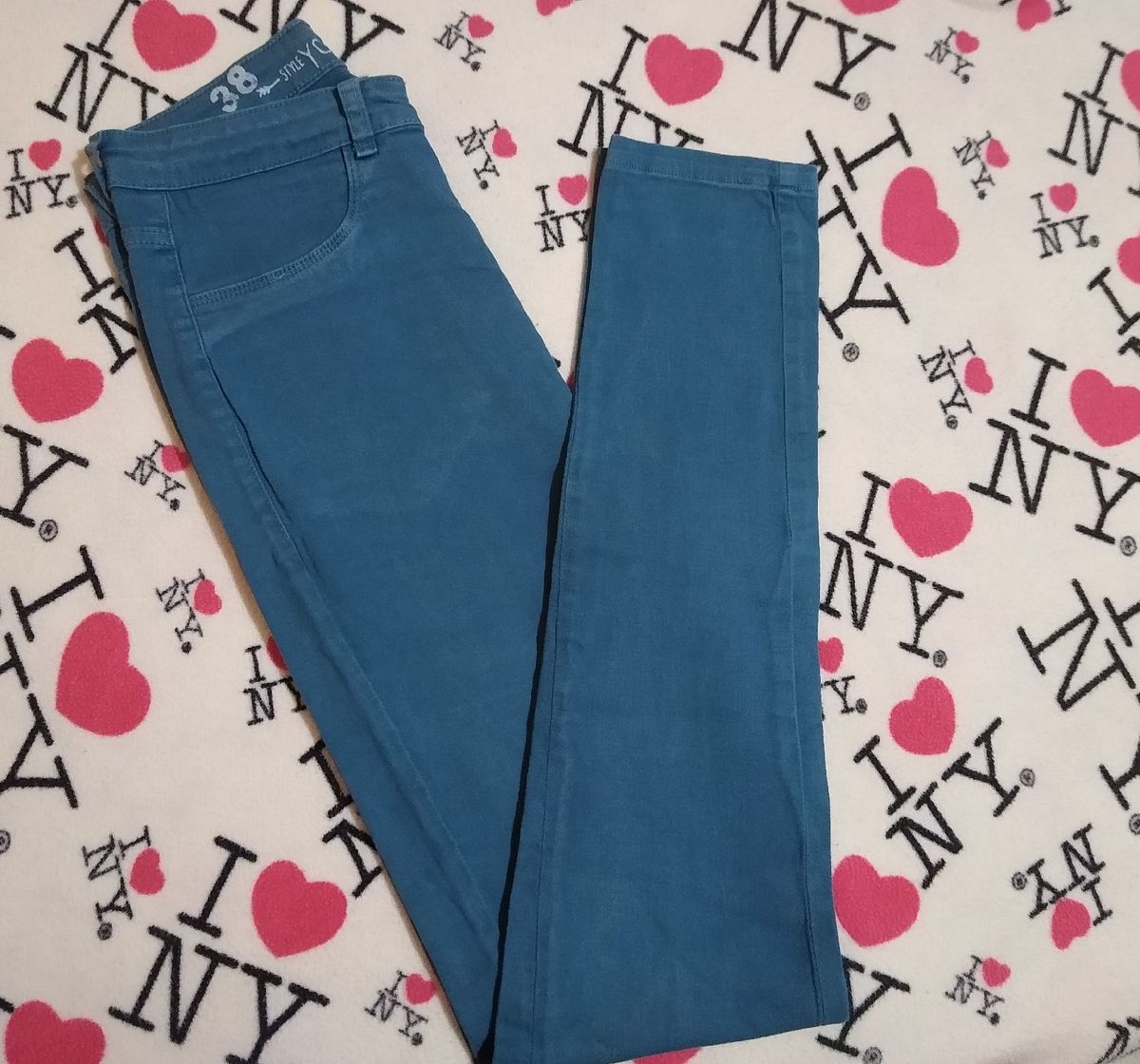 calça jeans feminina colorida cintura alta