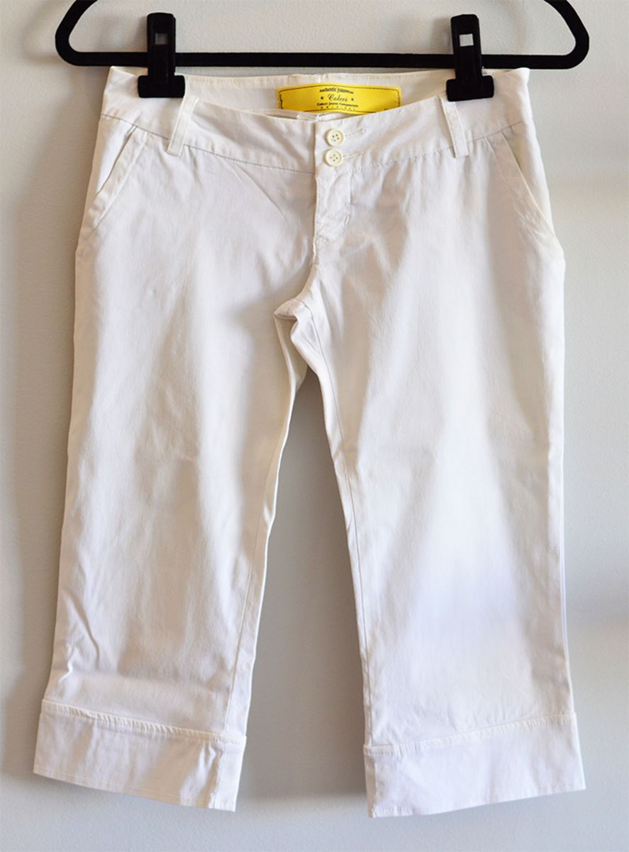 calça corsario branca