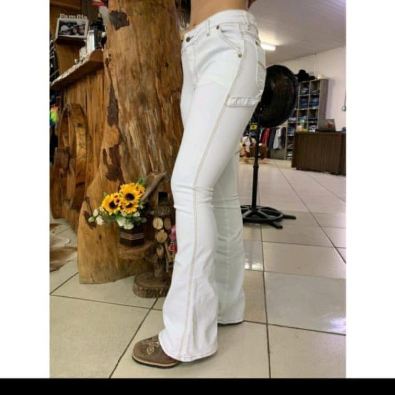 Calça country best sale branca feminina