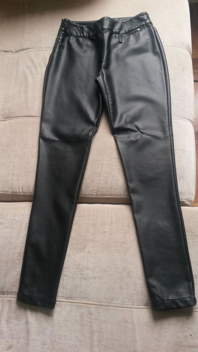 calça couro calvin klein