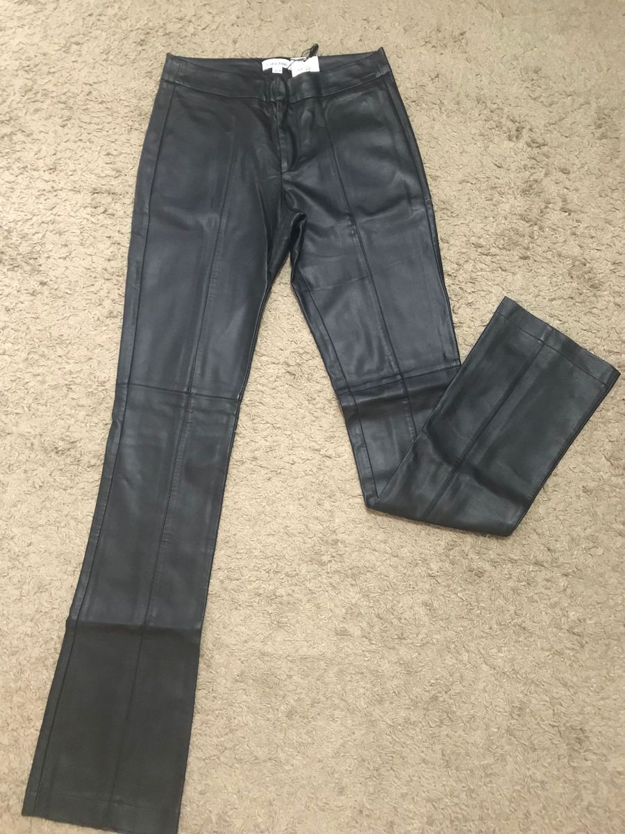 calça couro calvin klein