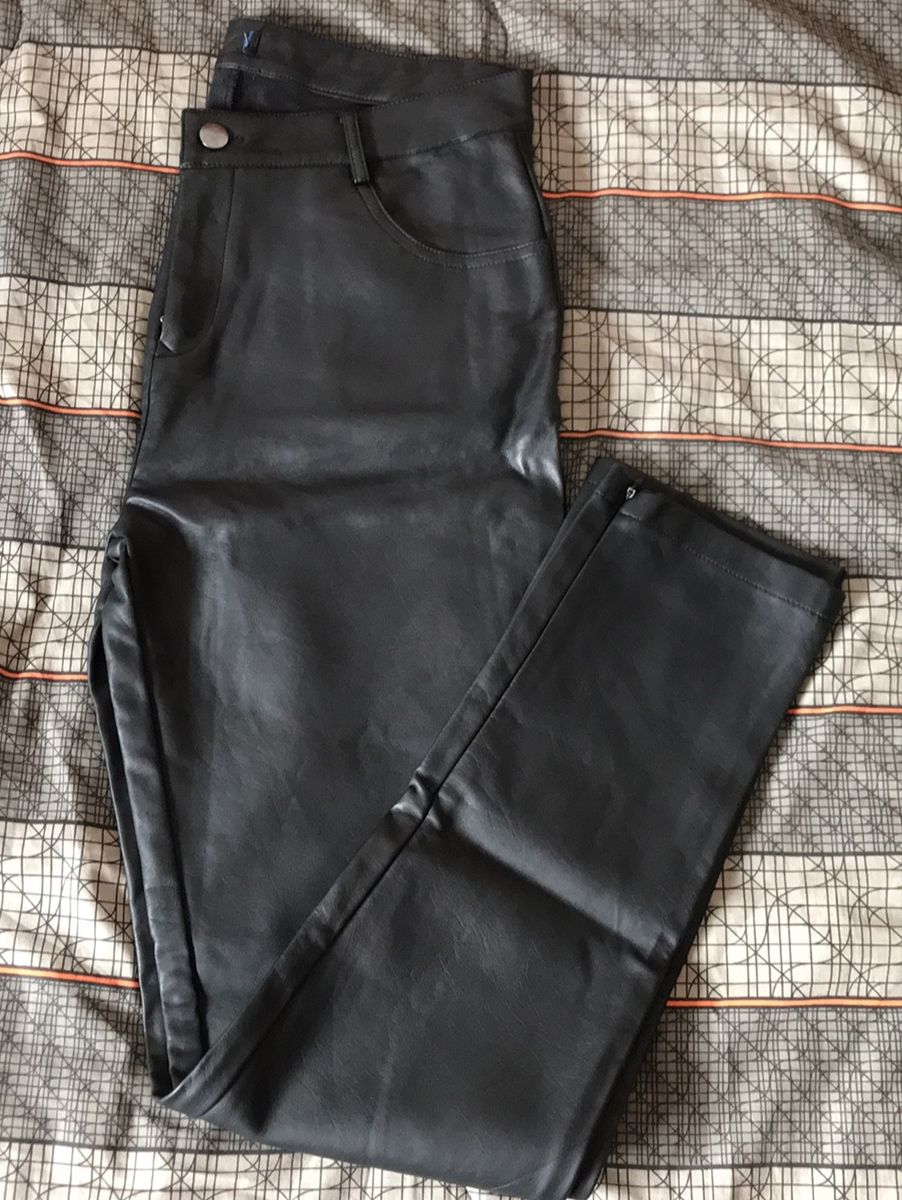 Calça de sale couro feminina marisa