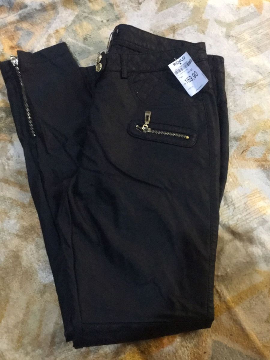 calça resinada feminina riachuelo