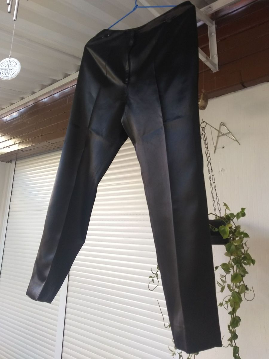 calça cetim preta