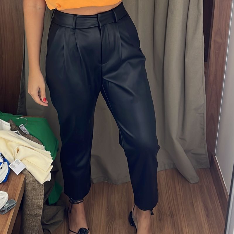 Calça de couro feminina 2024 renner