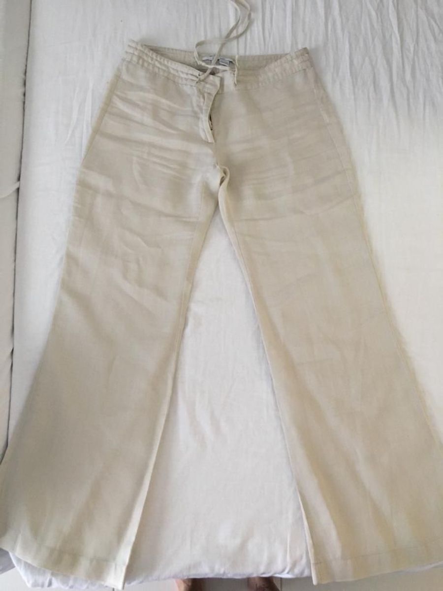 calça de linho feminina zara
