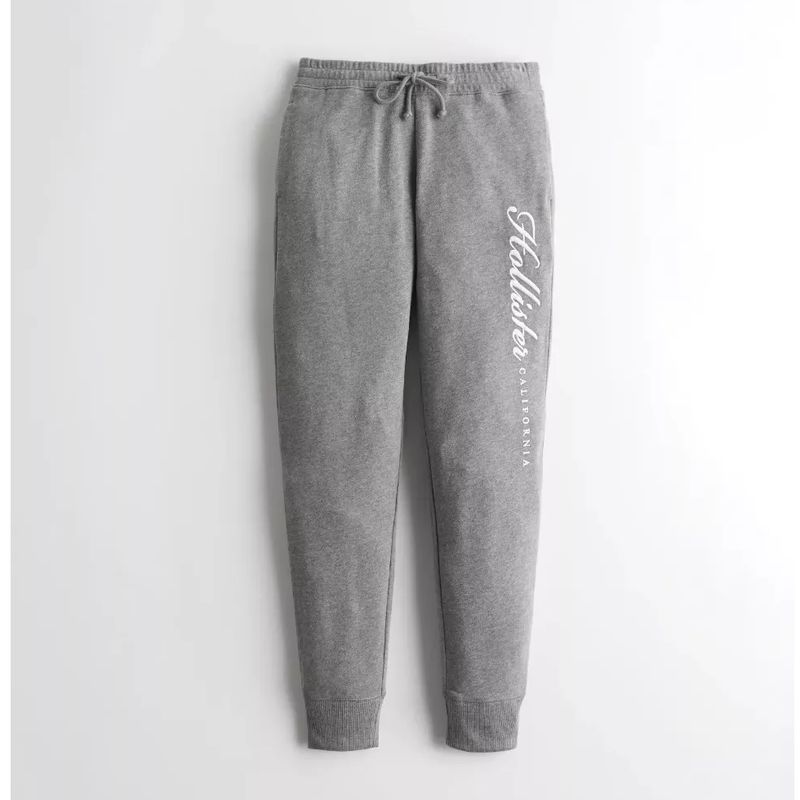 Calça de Moletom Feminina Hollister Cinza P Bordada, Calça Feminina  Hollister Nunca Usado 96385395