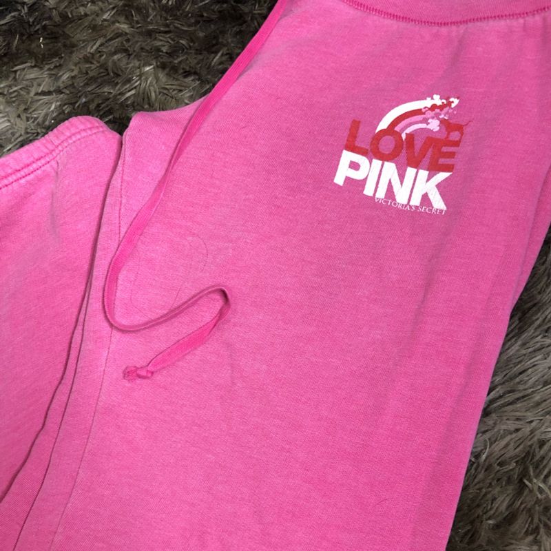 Blusa De Moletom Victorias Secret Pink Com Aplicação Strass