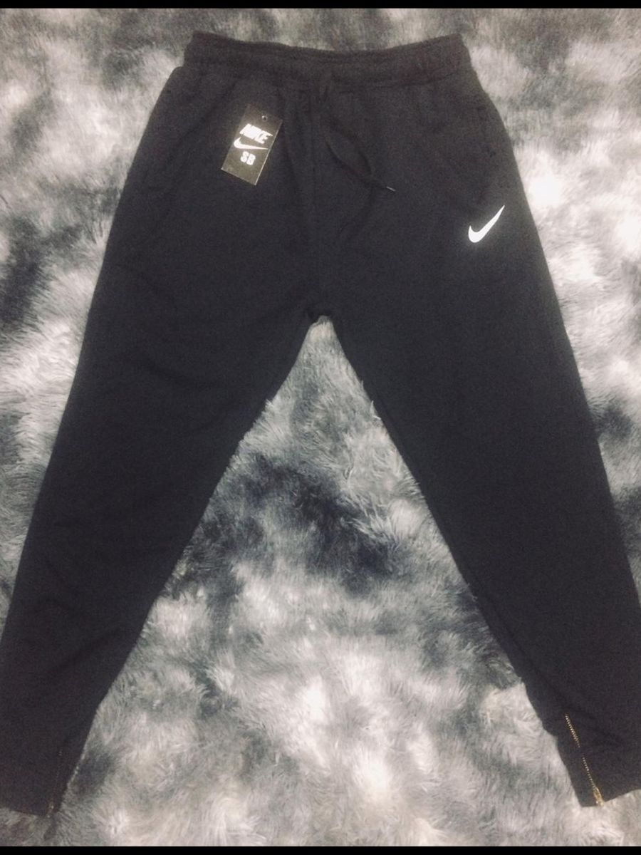 calça nike com ziper na barra