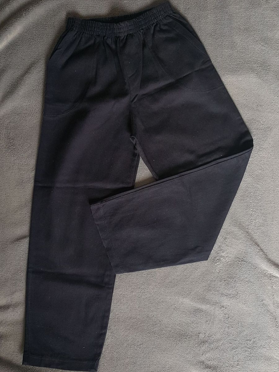 calça de brim azul royal