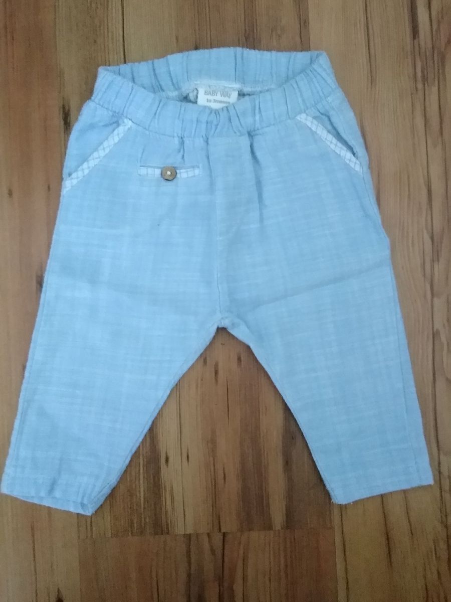 calça de linho para bebe