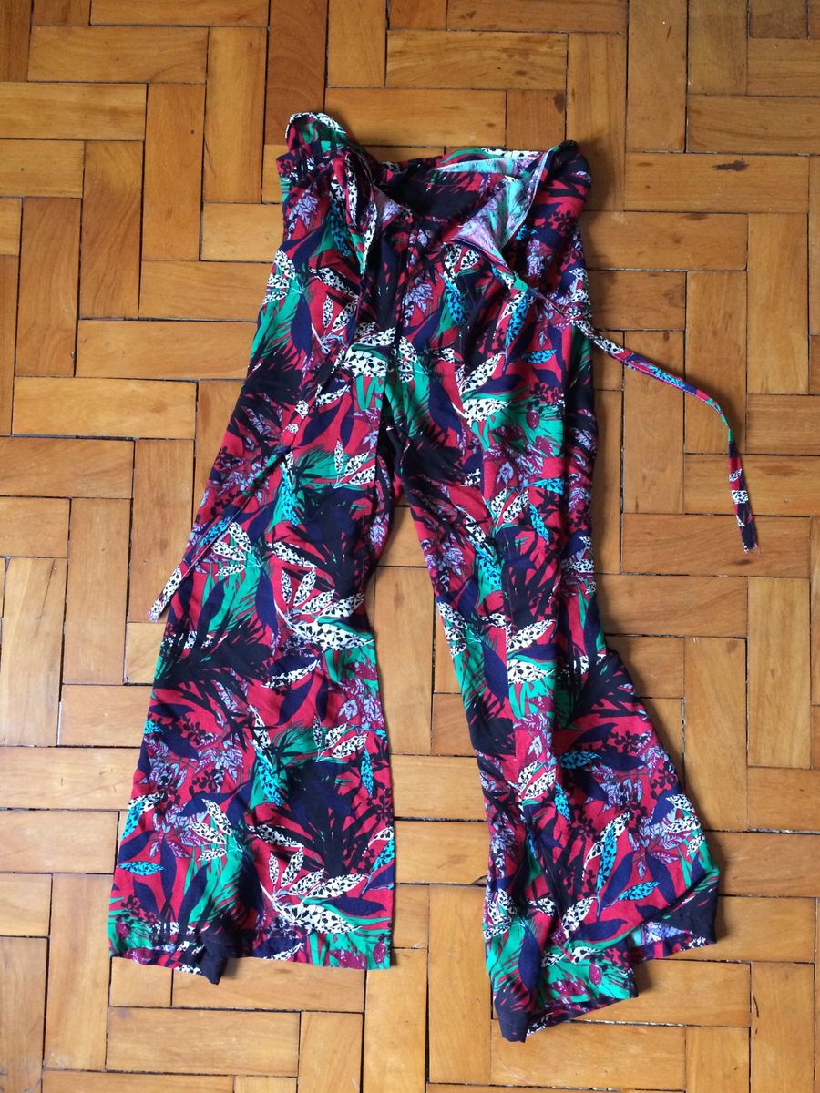 calça envelope estampada