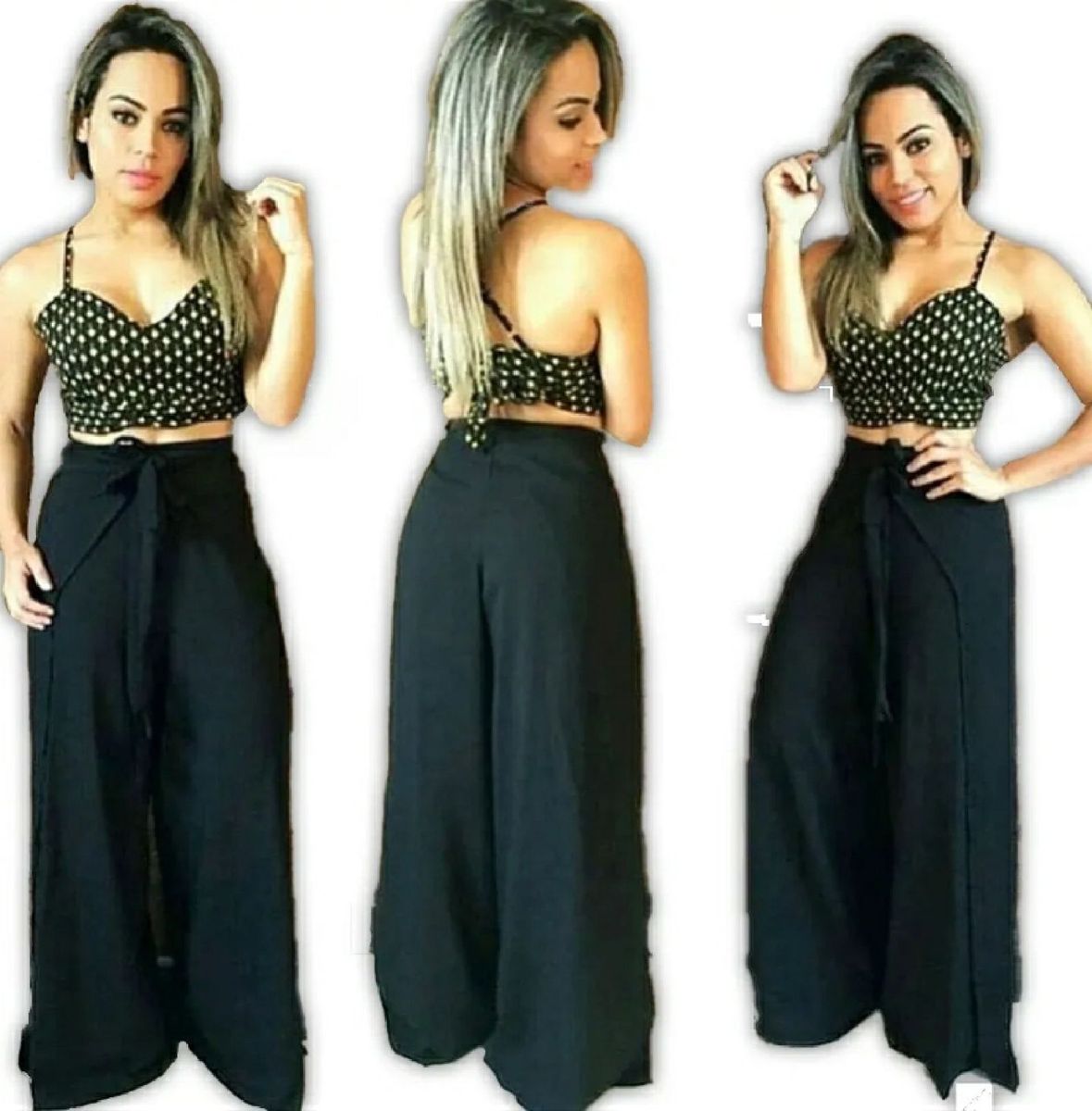 calça pantalona transpassada