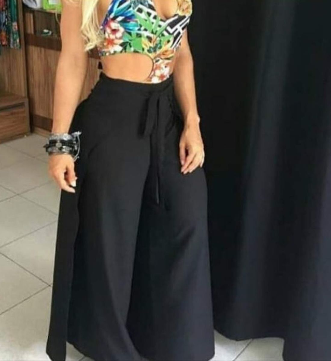 calça envelope verde