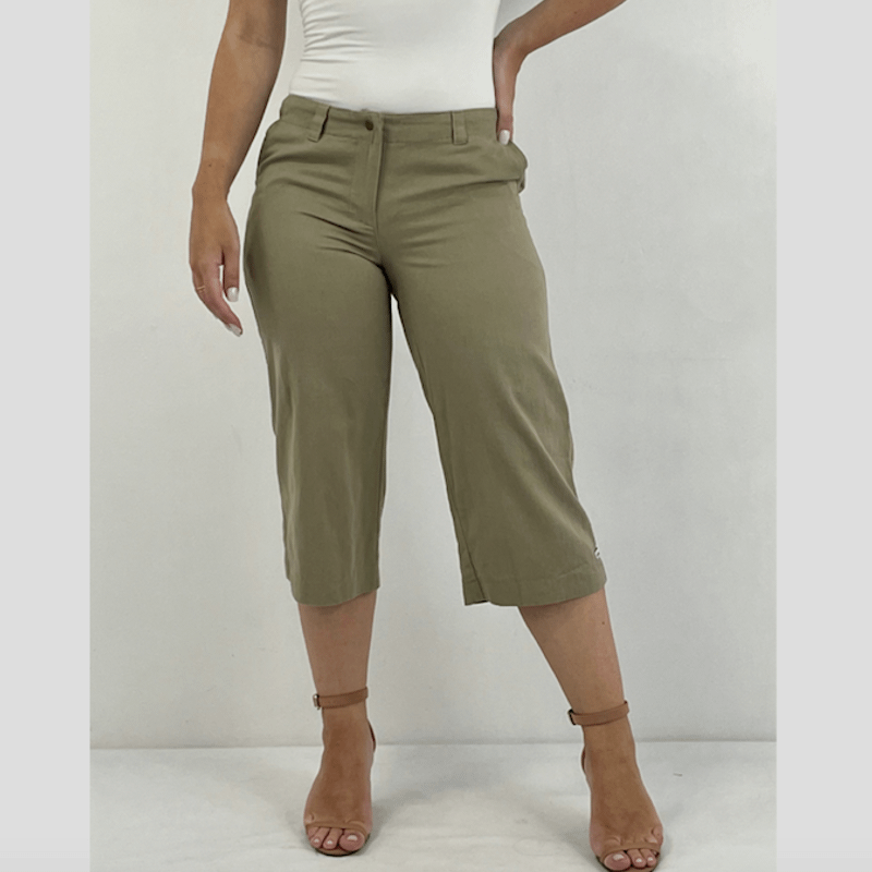 Calça capri hot sale sarja feminina