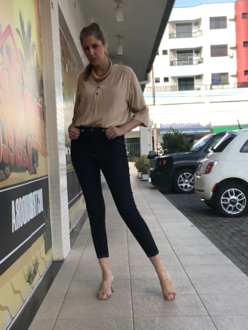 calça feminina jeans skinny - 46 - jeans headless 