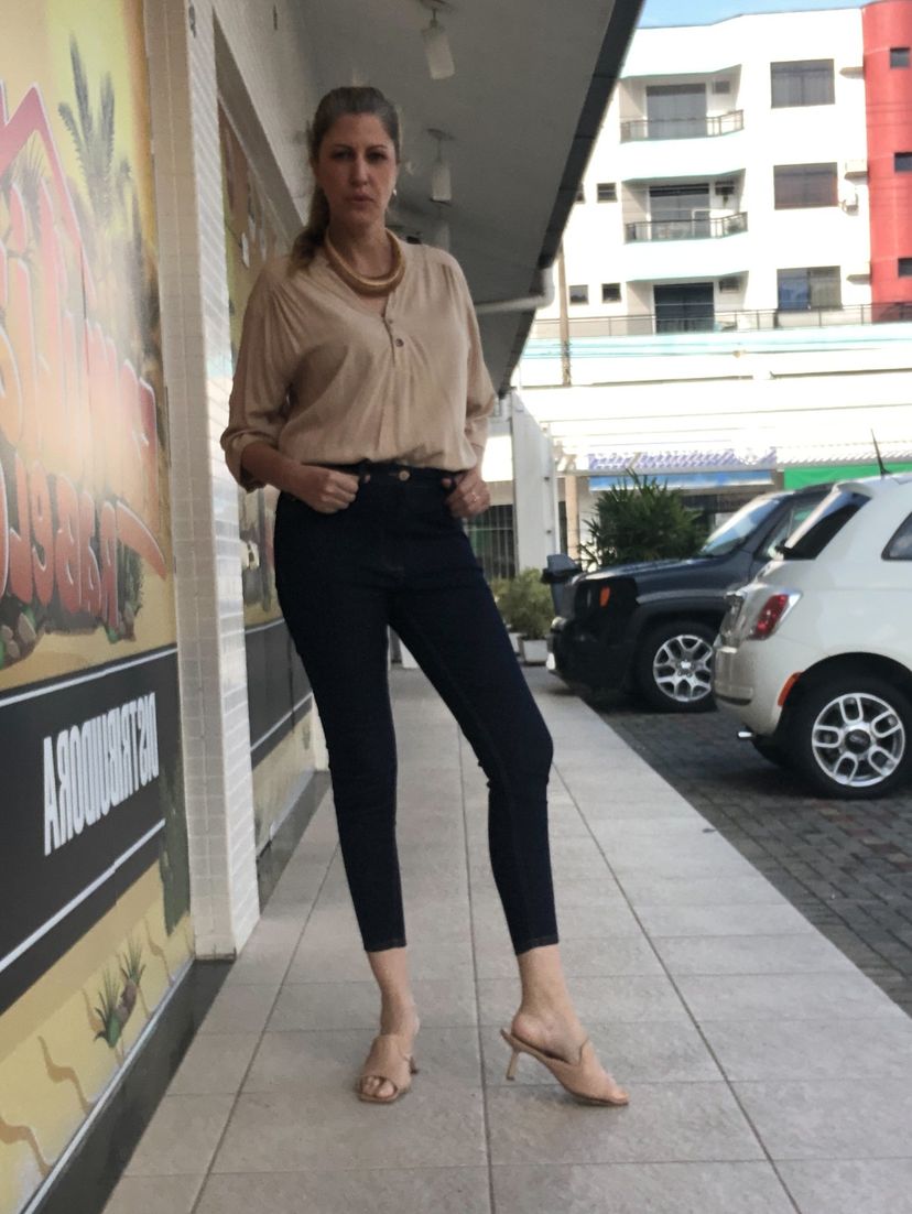 calça feminina jeans skinny - 50 - jeans headless 