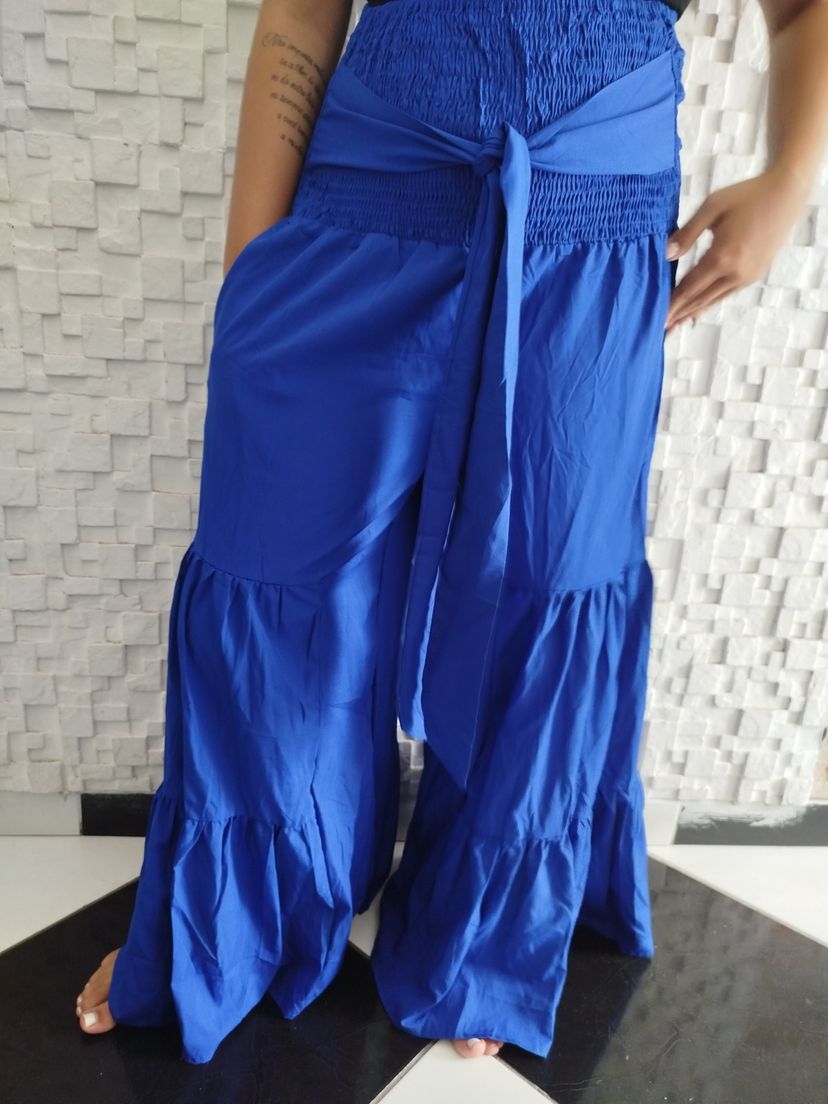 calça feminina pantalona de cintura alta três marias tamanho m - pantalona a & dd