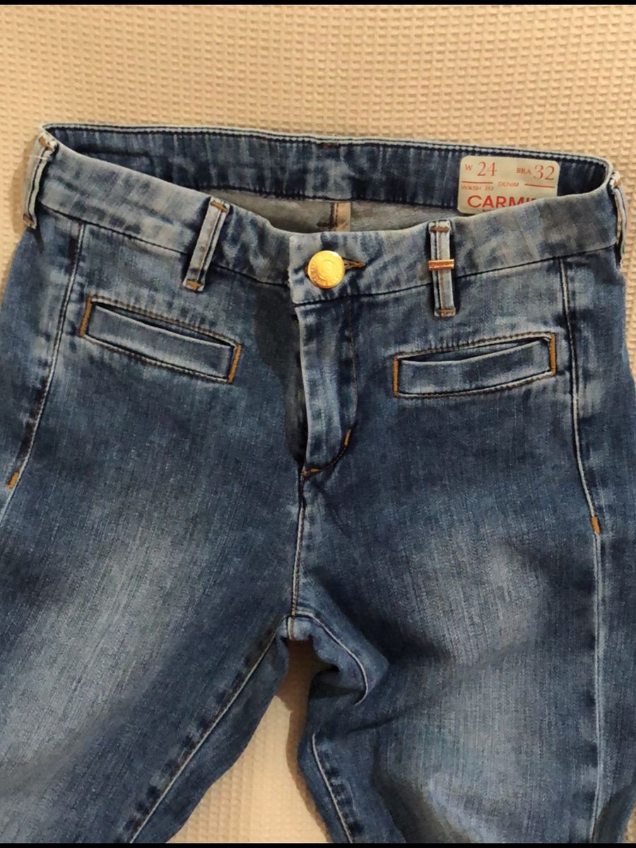 calça flare carmim