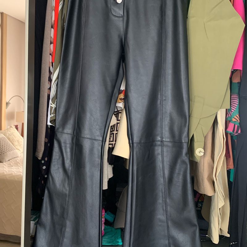 Calça Flare CalÇa De Couro Cintura Alta Feminina CALÇA SKINNY