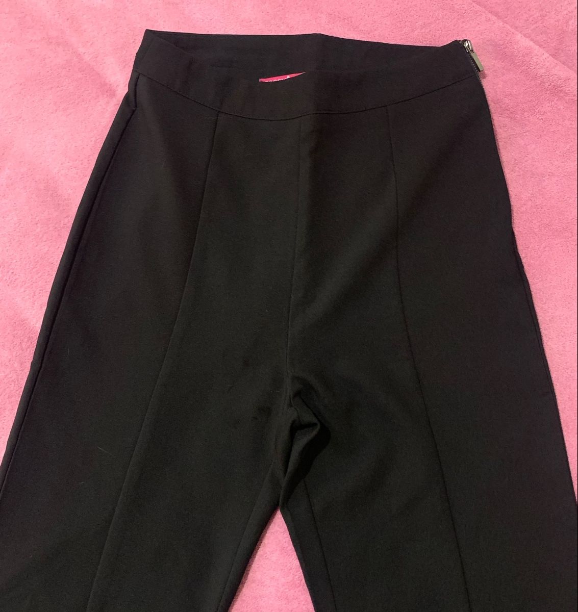 Calça flare com renda best sale na barra