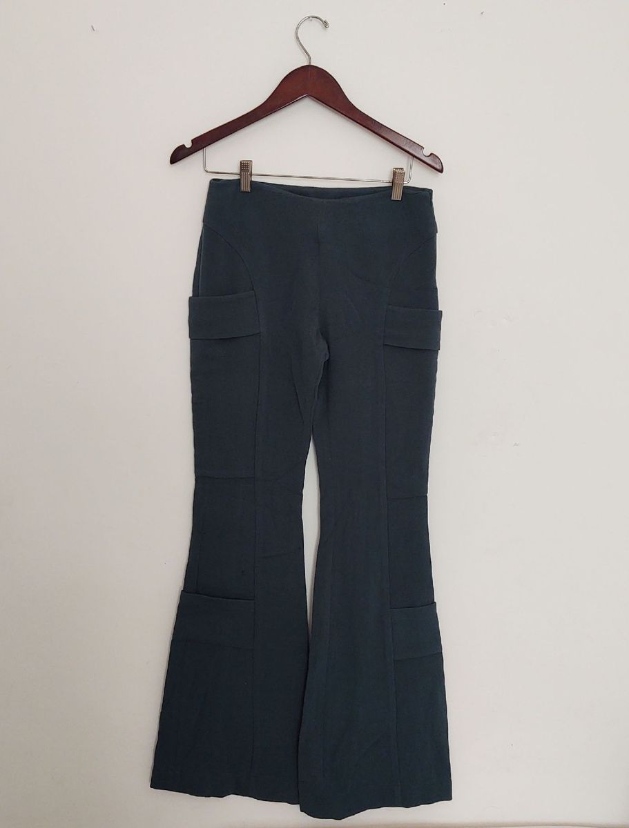 calça flare poliester elastano