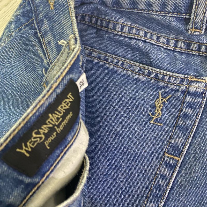 Calça Garimpo Yves Saint Laurent Ysl Baggy Larga Mom Jeans Retro 90s  Calça Masculina Yves Saint Laurent Usado 75150371 enjoei