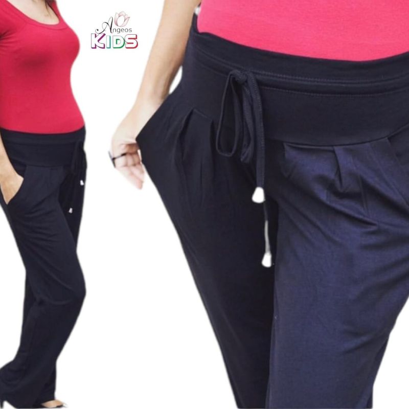 Calça para gestante fashion preta