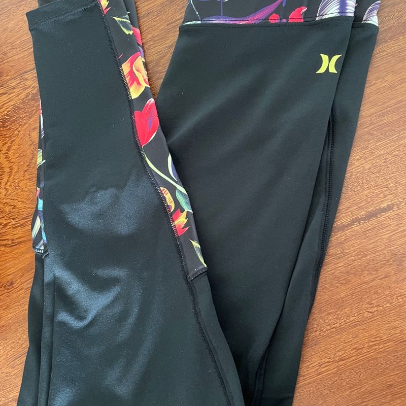 Tam P 34/36 Calça Legging Bicolor Estampa Arlequina Harley Quinn