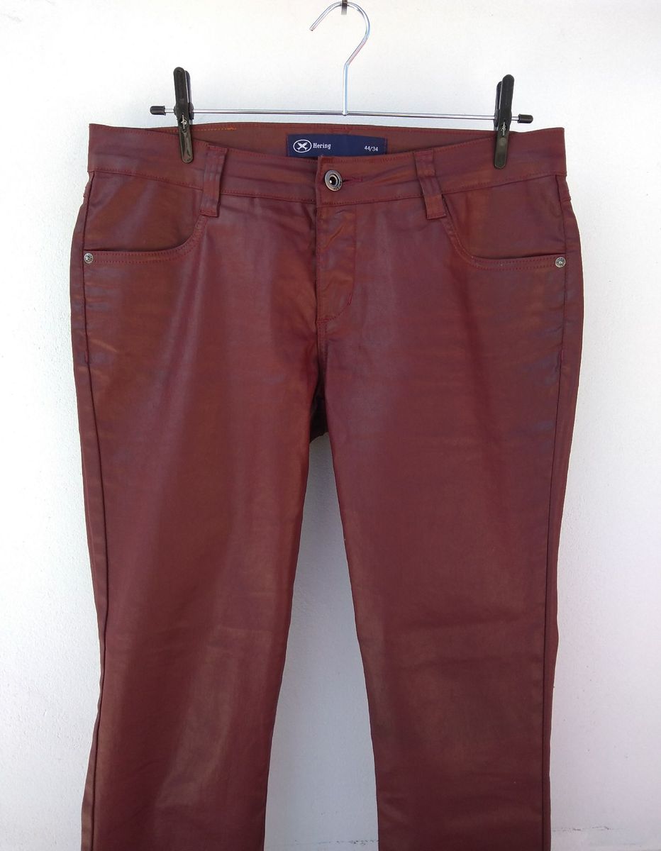 calça couro hering