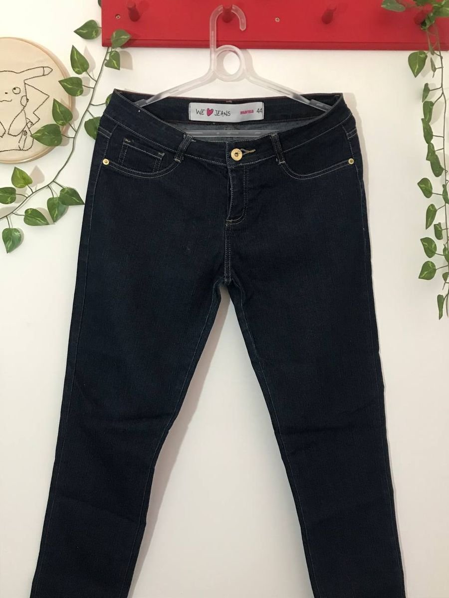 Calça Jeans Preta Feminina, Tam 38,40,42,44,46,48,50,52 com Detalhe Cinta  Nas Pernas | Calça Feminina Marvyluxo Nunca Usado 87196045 | enjoei