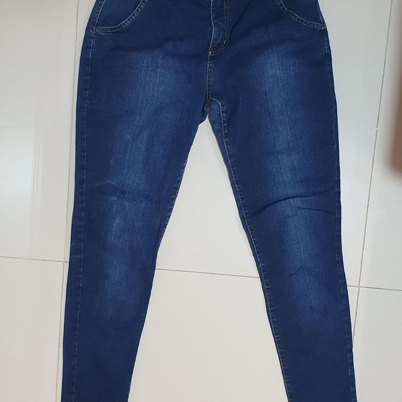 Calça best sale jeans acinturada