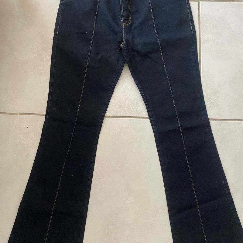 Calça flare hot sale jeans aquamar