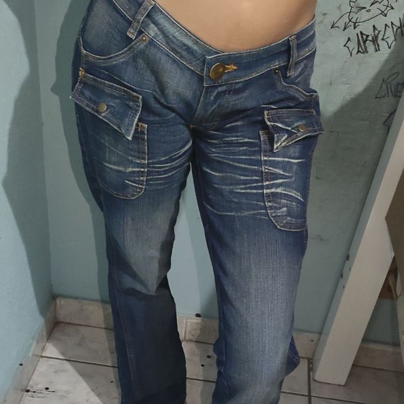 Calça Jeans CalÃ§as Anos 2000 Comprar Vintage Harajuku Oversize