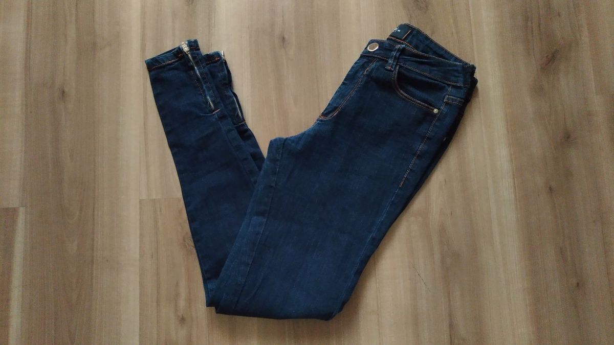 calça jeans feminina cintura alta escura