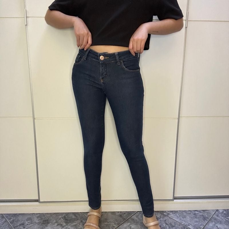 Calça jeans best sale feminina leader