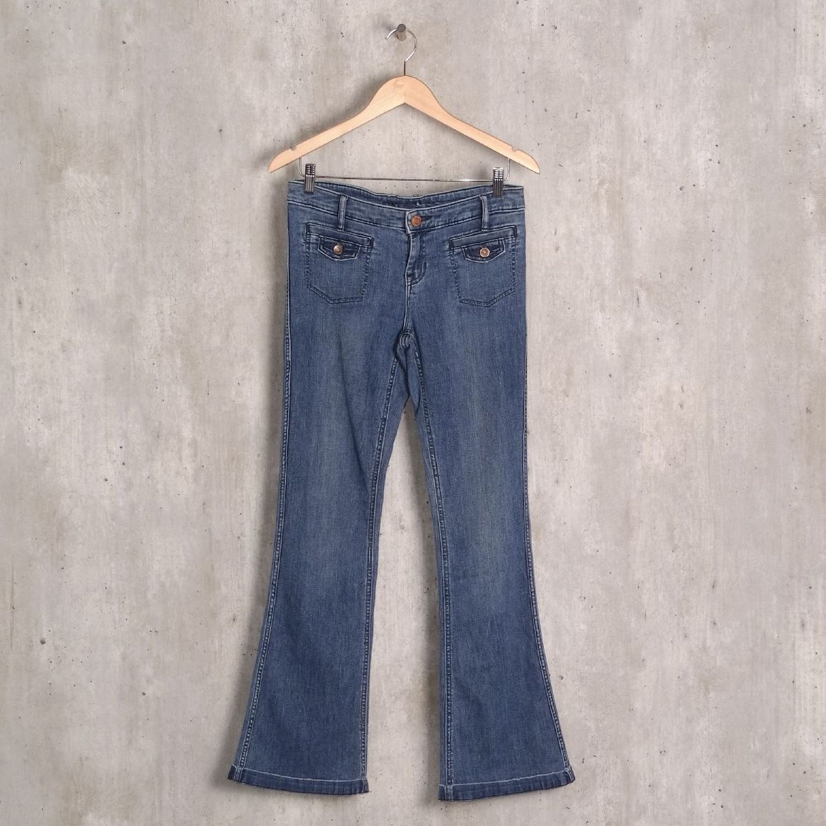 calça jeans azul gap - calças gap