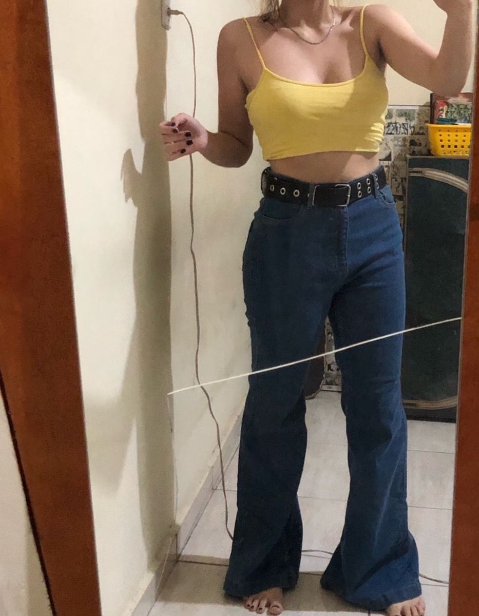 fotos de calça jeans boca de sino