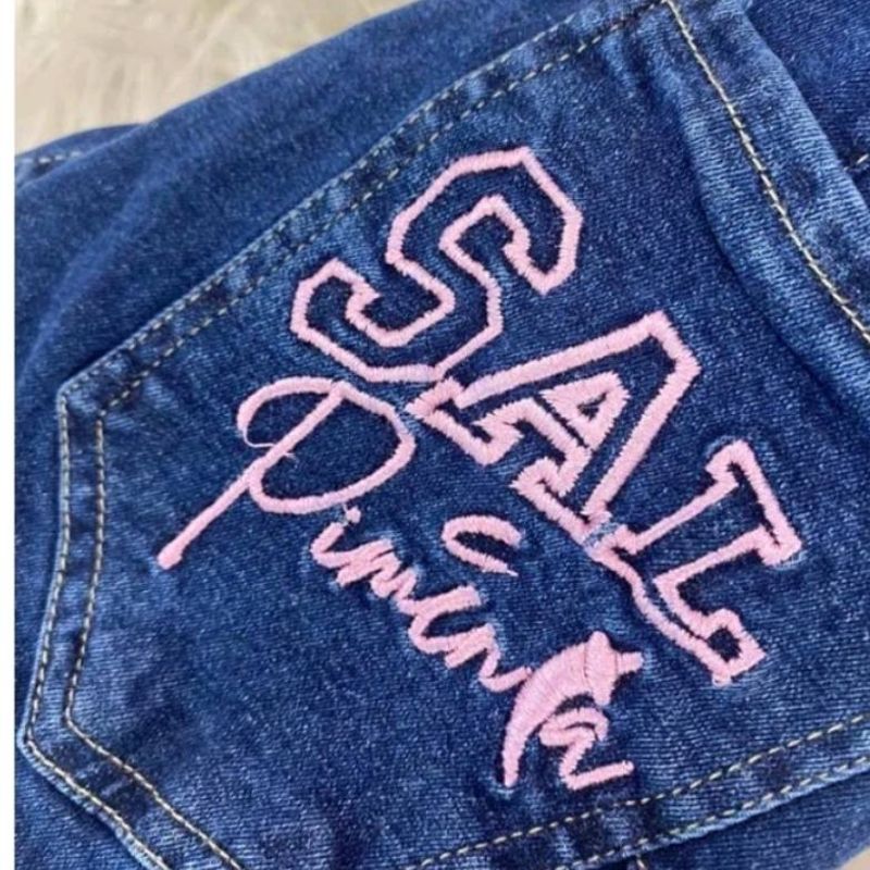 Calça Jeans Bordada Rosa Sal e Pimenta Calça Feminina Sal E Pimenta Nunca  Usado 101025463 enjoei