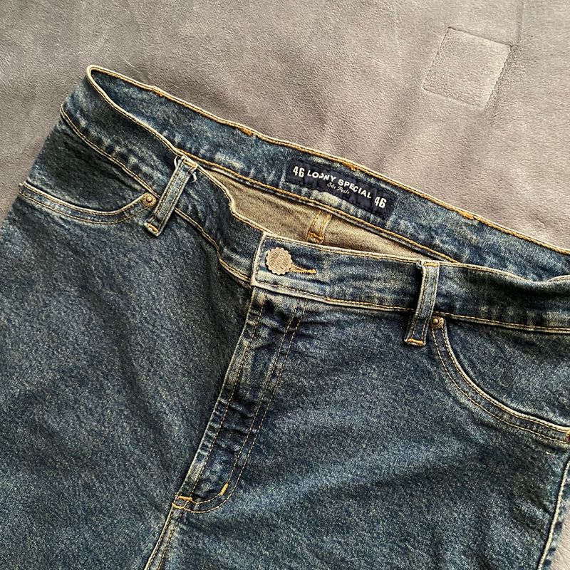Calça Jeans Bordada Wide Leg Flare | Calça Feminina Loony Usado