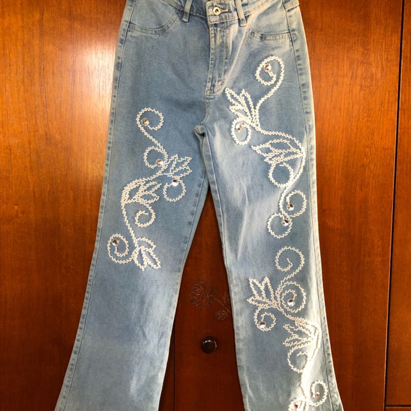 Calcas jeans hot sale com pedrarias