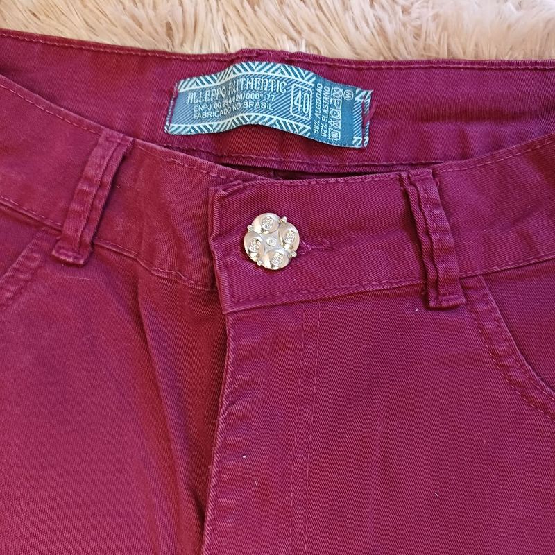 Calça jeans hot sale bordo