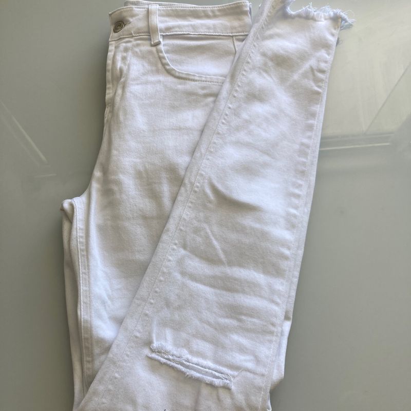 Calça branca best sale denim zero