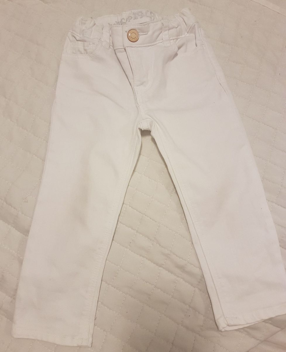 calça jeans branca para bebe