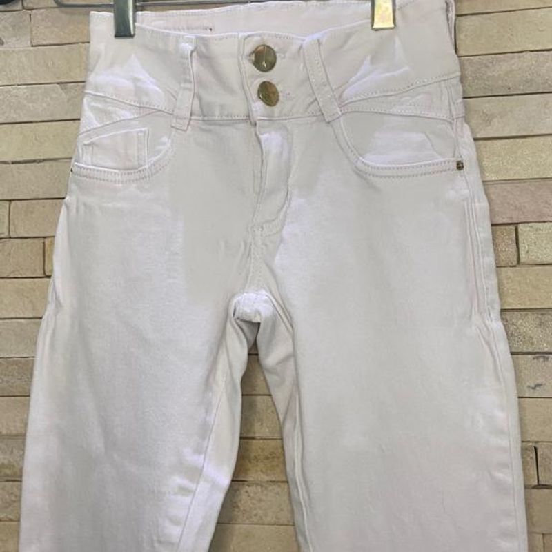 Calça sawary best sale cintura alta branca