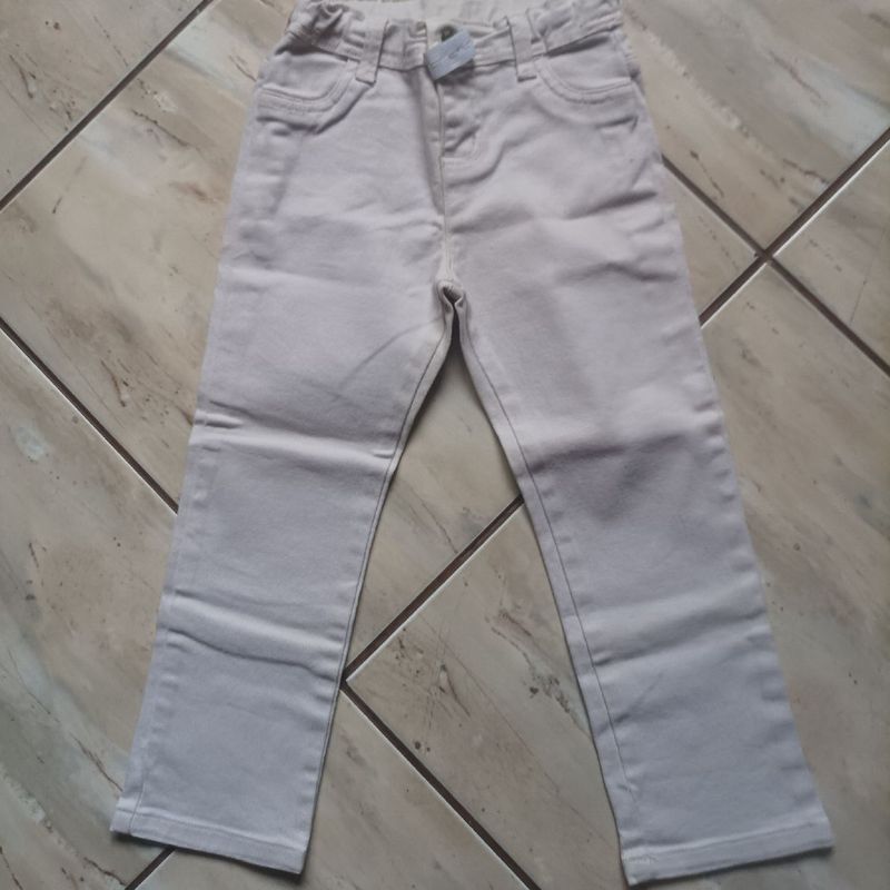 Calça jeans best sale branca infantil masculina