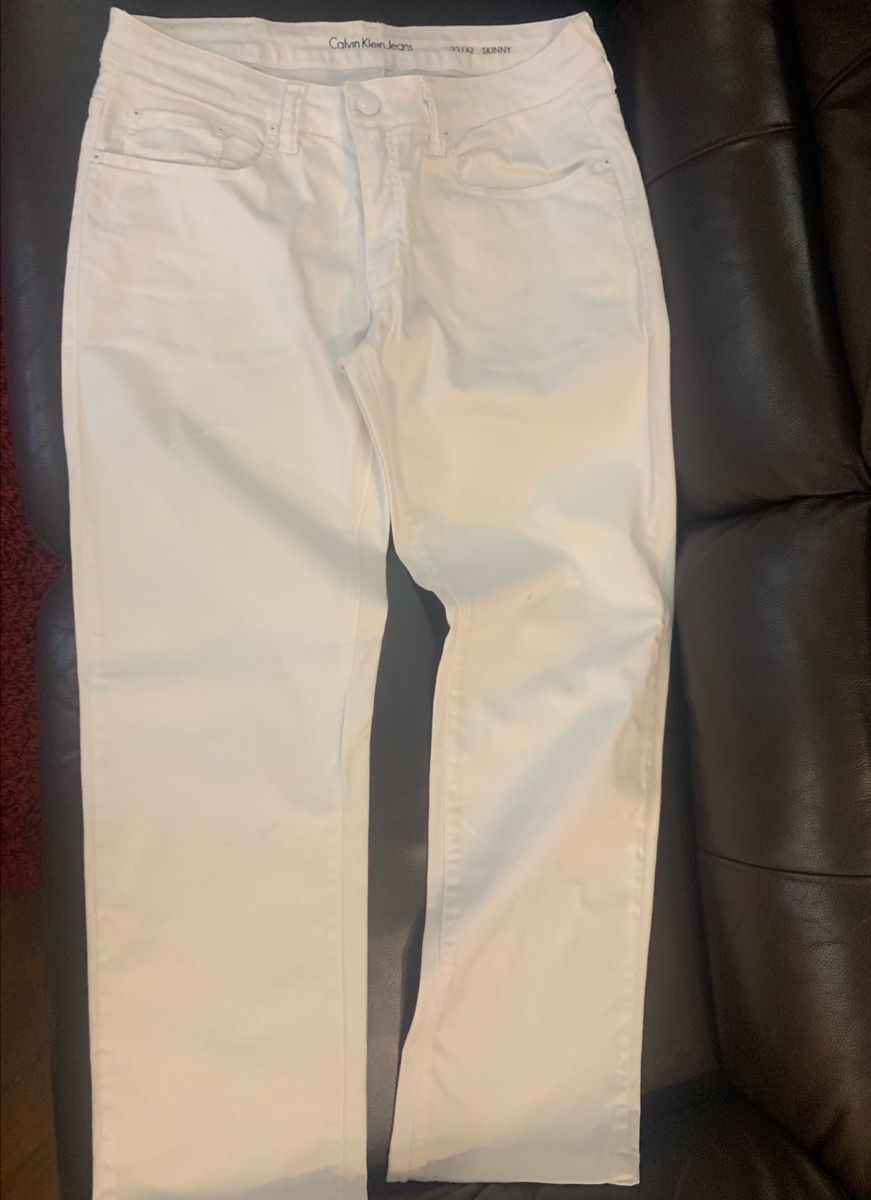 calça calvin klein masculina branca