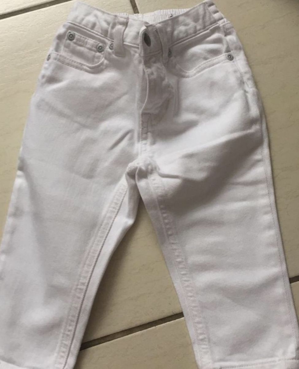 calça jeans branca para bebe