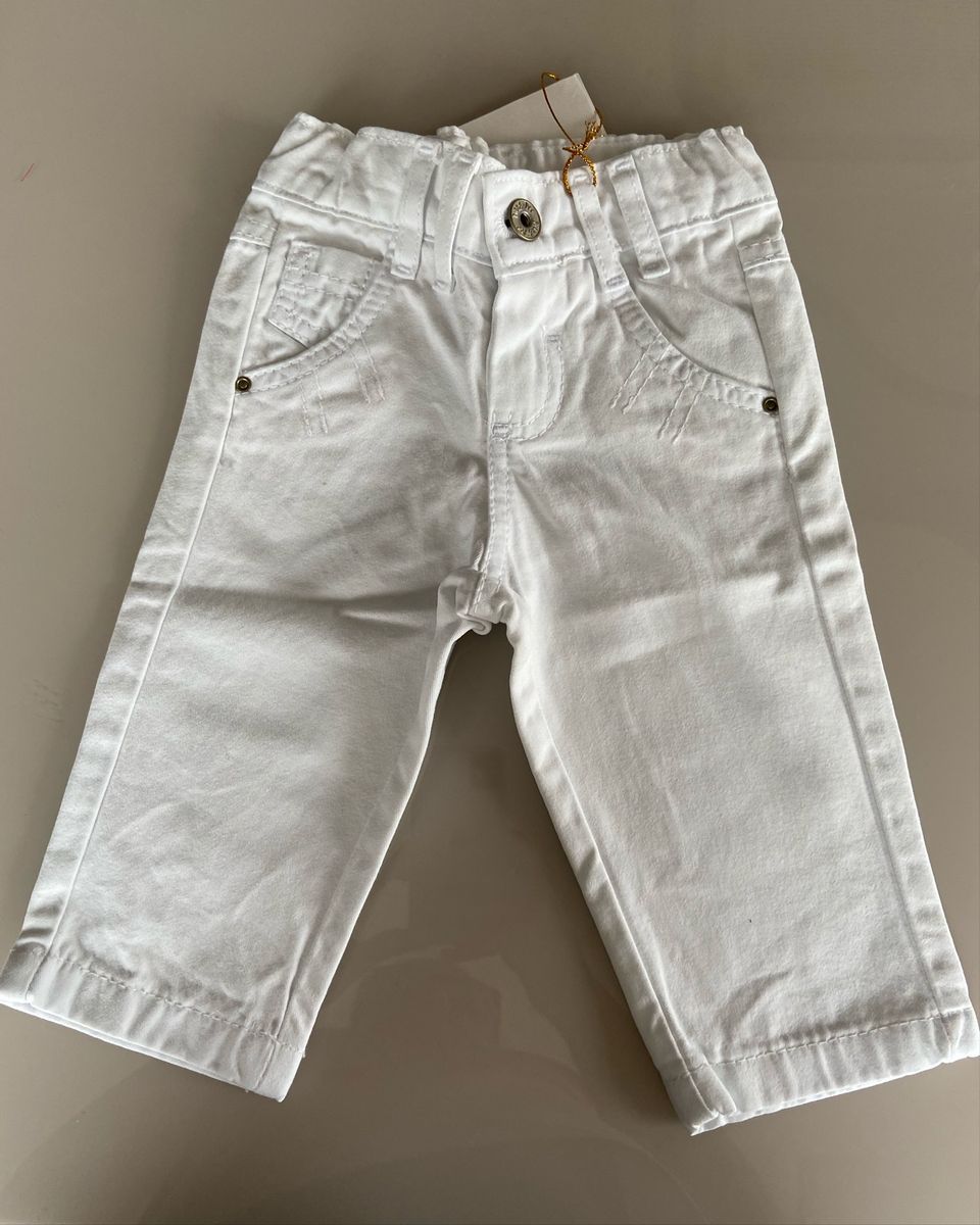 calça jeans branca para bebe