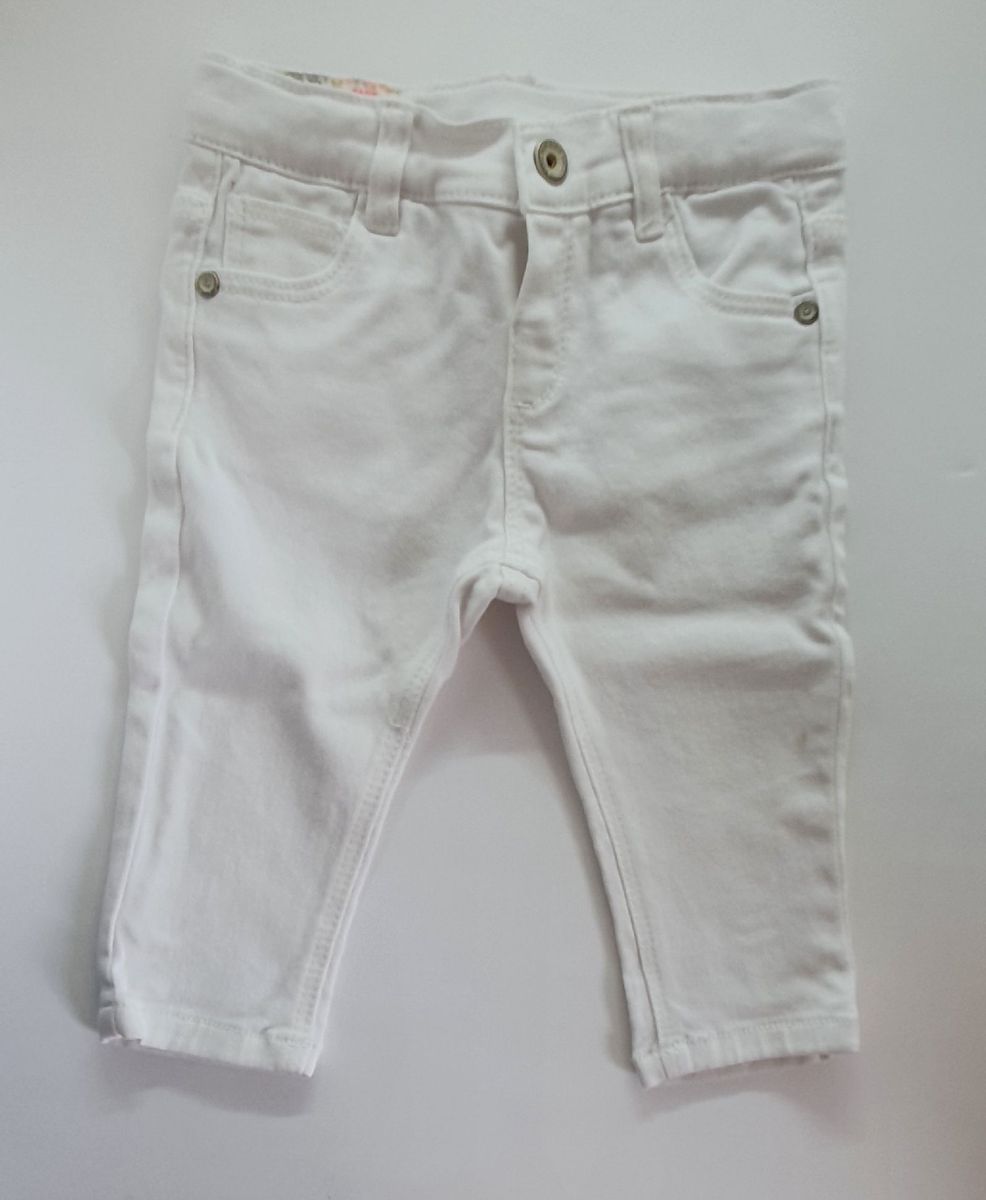 calça jeans branca para bebe